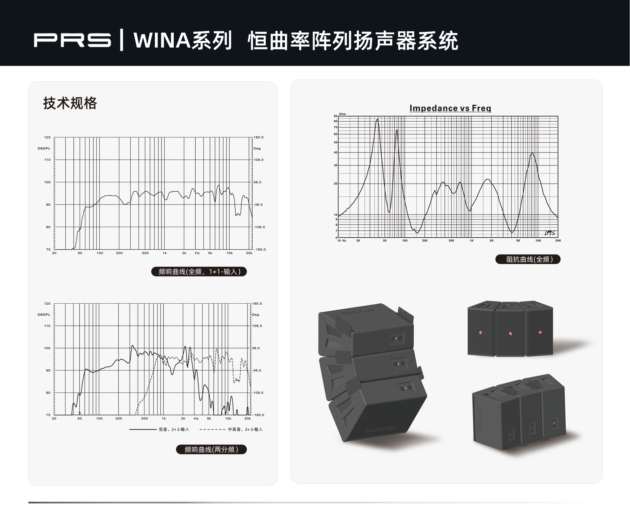 PRS PRS音响 WINA系列恒曲率阵列扬声器系统WINA312H/312W/312N/312I